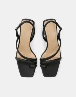 Clearance Lafayette 148 New York Soft Calfskin Leather Heeled City Sandal Copper