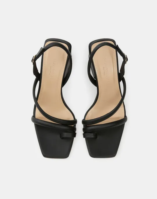 Clearance Lafayette 148 New York Soft Calfskin Leather Heeled City Sandal Copper