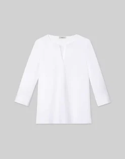 Best Lafayette 148 New York Stretch Cotton Popover Shirt Black