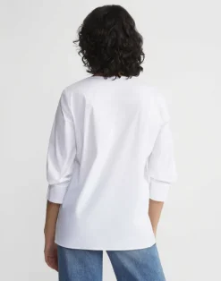 Best Lafayette 148 New York Stretch Cotton Popover Shirt Black