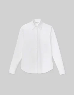 Best Lafayette 148 New York Stretch Cotton Slim Shirt White