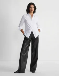 Best Lafayette 148 New York Stretch Cotton Slim Shirt White