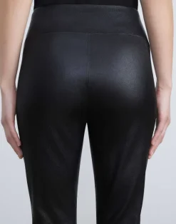 Sale Lafayette 148 New York Stretch Nappa Leather Greenwich Legging Copper