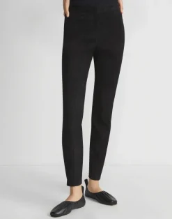 Discount Lafayette 148 New York Stretch Suede Leonard Legging Black