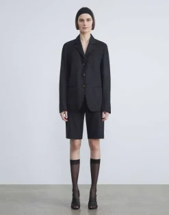 Sale Lafayette 148 New York Stretch Twill Manhattan Bermuda Short Black