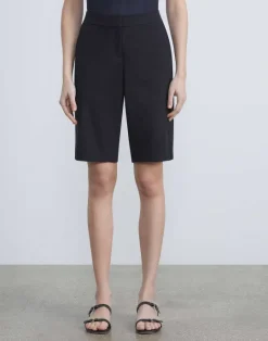 Sale Lafayette 148 New York Stretch Twill Manhattan Bermuda Short Black