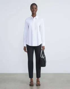 Online Lafayette 148 New York Stretch Twill Manhattan Skinny Ankle Pant Sea Salt