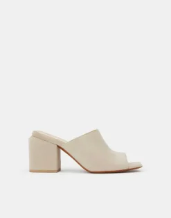 Sale Lafayette 148 New York Suede Heeled Mule Sandstone
