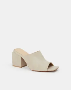 Sale Lafayette 148 New York Suede Heeled Mule Sandstone