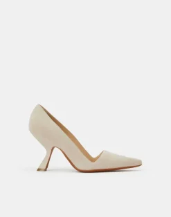 Online Lafayette 148 New York Suede Pump Sandstone