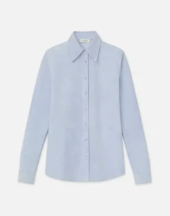 Hot Lafayette 148 New York Suede Shirt Jacket Wild Bluet