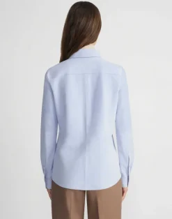 Hot Lafayette 148 New York Suede Shirt Jacket Wild Bluet