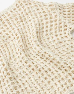 Best Lafayette 148 New York Sustainable Linen-Silk Chainette Net Stitch Sweater Cloud
