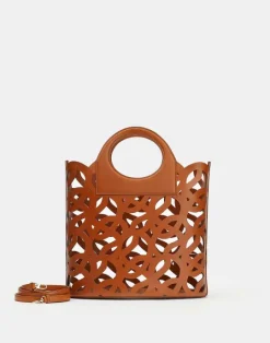 Lafayette 148 New York Vachetta Leather 8 Knot Basket Bag—Large Copper