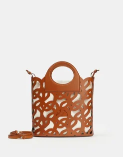 Lafayette 148 New York Vachetta Leather 8 Knot Basket Bag—Large Copper