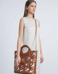 Lafayette 148 New York Vachetta Leather 8 Knot Basket Bag—Large Copper