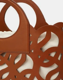 Lafayette 148 New York Vachetta Leather 8 Knot Basket Bag—Large Copper