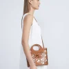 Clearance Lafayette 148 New York Vachetta Leather 8 Knot Basket Bag—Mini Copper