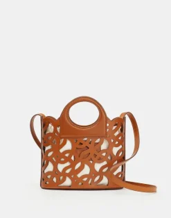 Clearance Lafayette 148 New York Vachetta Leather 8 Knot Basket Bag—Mini Copper