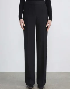 Sale Lafayette 148 New York Wool-Silk Crepe Gates Pant Buff