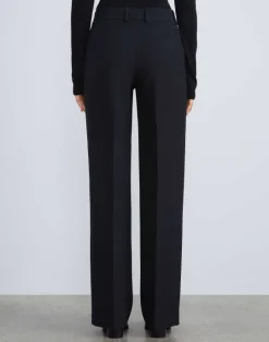 Best Lafayette 148 New York Wool-Silk Crepe Sullivan Pant Black