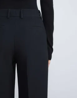 Best Lafayette 148 New York Wool-Silk Crepe Sullivan Pant Black