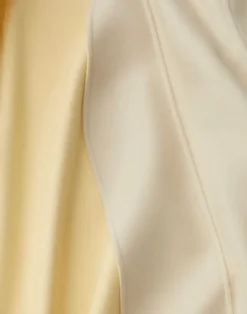 Outlet Lafayette 148 New York Wool-Silk Double Face Reversible Open Front Coat Custard/Soy